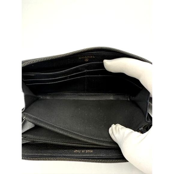 Chanel Bifold Long Wallet*Camellia Embossed in Gold*CC interlocking*Awesome - Picture 11 of 16